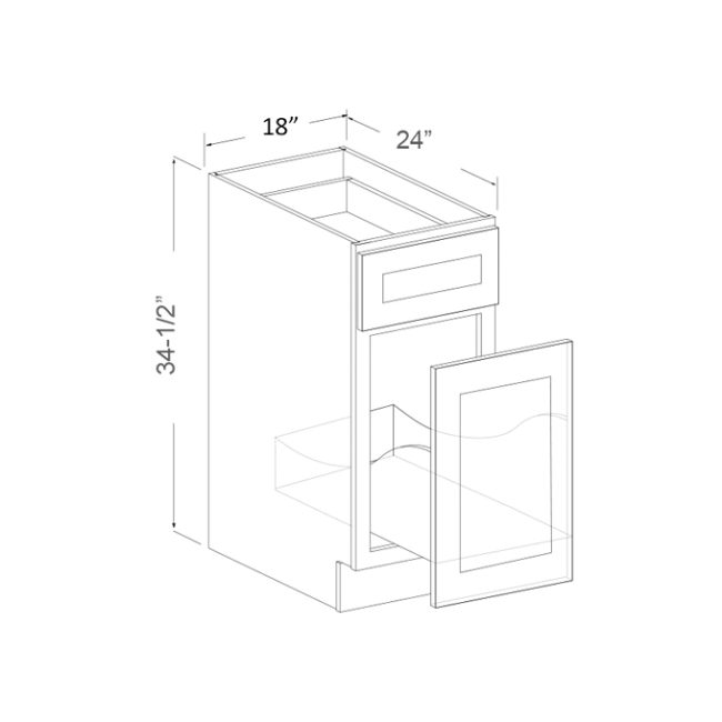 Waste Bin Base Cabinet
