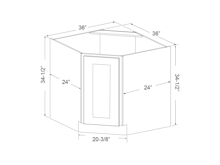 Lazy Susan Diagonal Door London Kitchen Liquidators