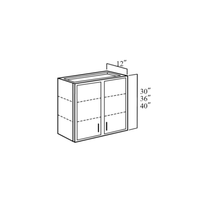 WALL CABINET 30”W X 40”H X 12”D