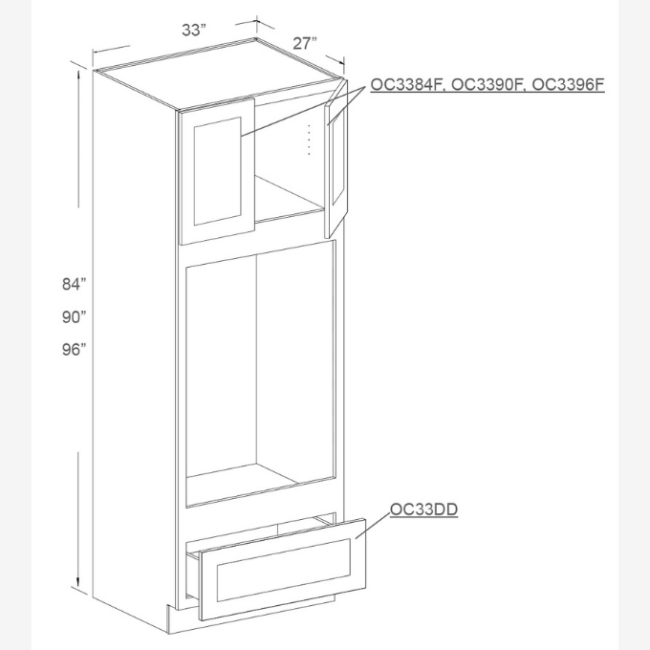 Oven Cabinet - Single/Double - 84"